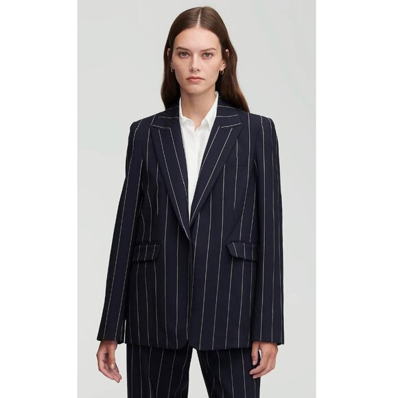 Argent Jackets & Blazers - NWT. Argent Navy Pinstripe Crosby Blazer. 0.